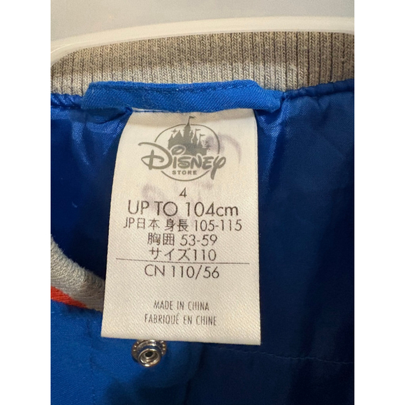 Disney Store Mickey Mouse Varsity Jacket Size 4 Blue - Picture 5 of 6